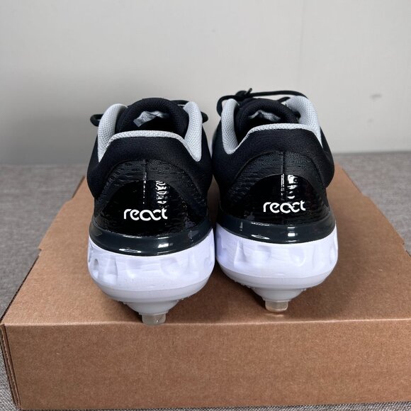 Nike Alpha Huarache Elite 4 Metal Baseball Cleats Men's 9 Black DJ6521-011 - Picture 8 of 13